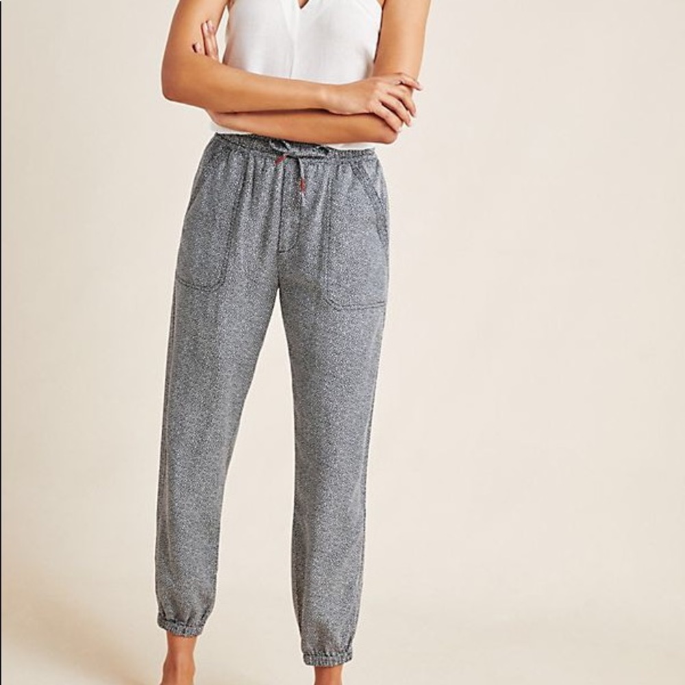 Anthropologie Orana Printed Joggers Grey/white